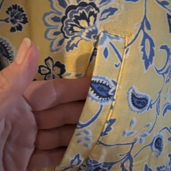 Haymaker Petite Lg Yellow/Blue Floral Cotton Jacket - Picture 2 of 4